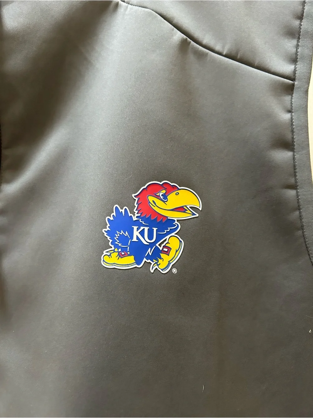 adidas Black Sleeveless Vest with Kansas Jayhawks Patch